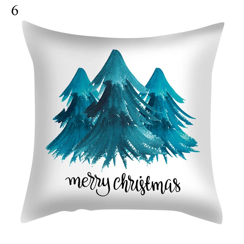 Чехол для подушки в скандинавском стиле с синим рисунком | Дом и сад