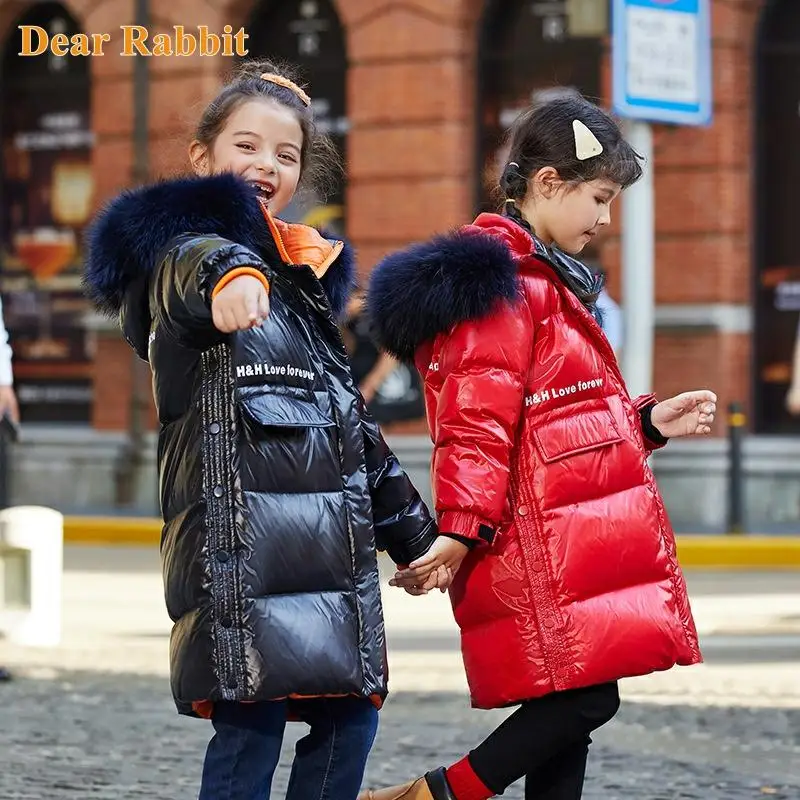 

Snowsuit 2022 children's Winter 80% White duck down Jacket for Girls Clothes waterproof Outdoor hooded coat Kids parka clothing