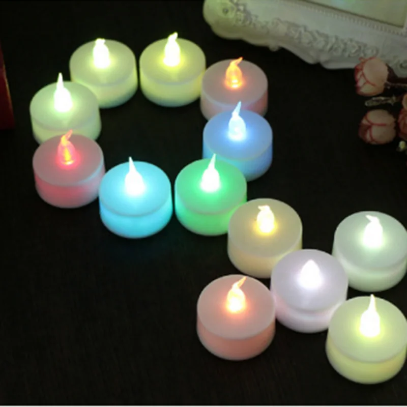 4 шт./компл. Пластиковая форма свечи Электрический фликер беспламенная свеча