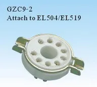 

5pcs ceramic tube socket big 9 pin tube socket GZC9-2 silver foot for EL504 PL504 EL519 PL519 6p12p