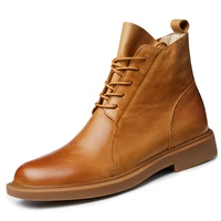 genuine leather casual shoes combat boots mens designer shoes men cowboy boots mens fashion autumn winter ankle boots cowhide