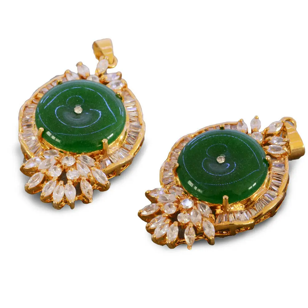 

Очарование женщины счастливый природа зеленый кулон ожерелье с кристаллами из циркона цепи набор Свадебные ювелирные изделия подарок на д...