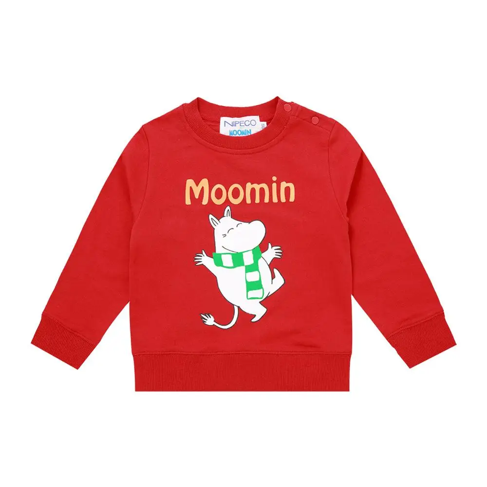 Moomin/весенне-летняя толстая футболка с длинными рукавами с рисунком рождественских персонажей из финского хлопка; зеленая футболка с круглым вырезом