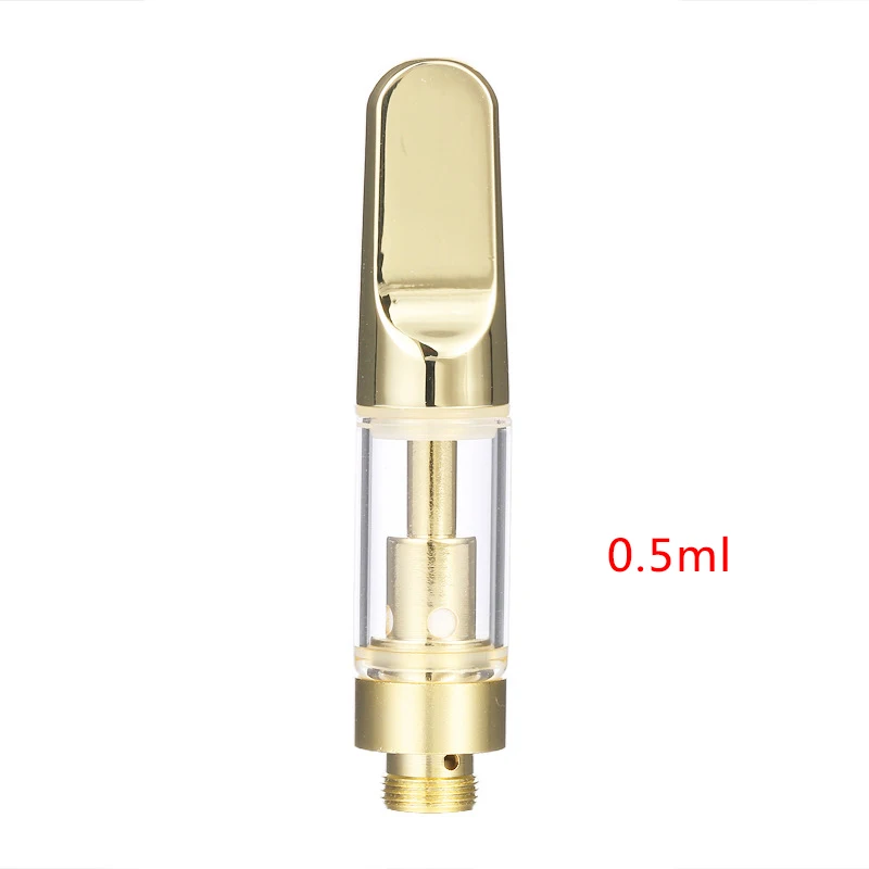 0.5ml Gold atomizer Электронная сигарета CBD, перо для электронной сигареты комплект 350mah батарея rdta распылитель масло воздушный переключатель испаритель кальян ручка против воздуха стручок пара - Цвет: 0.5ml Gold atomizer