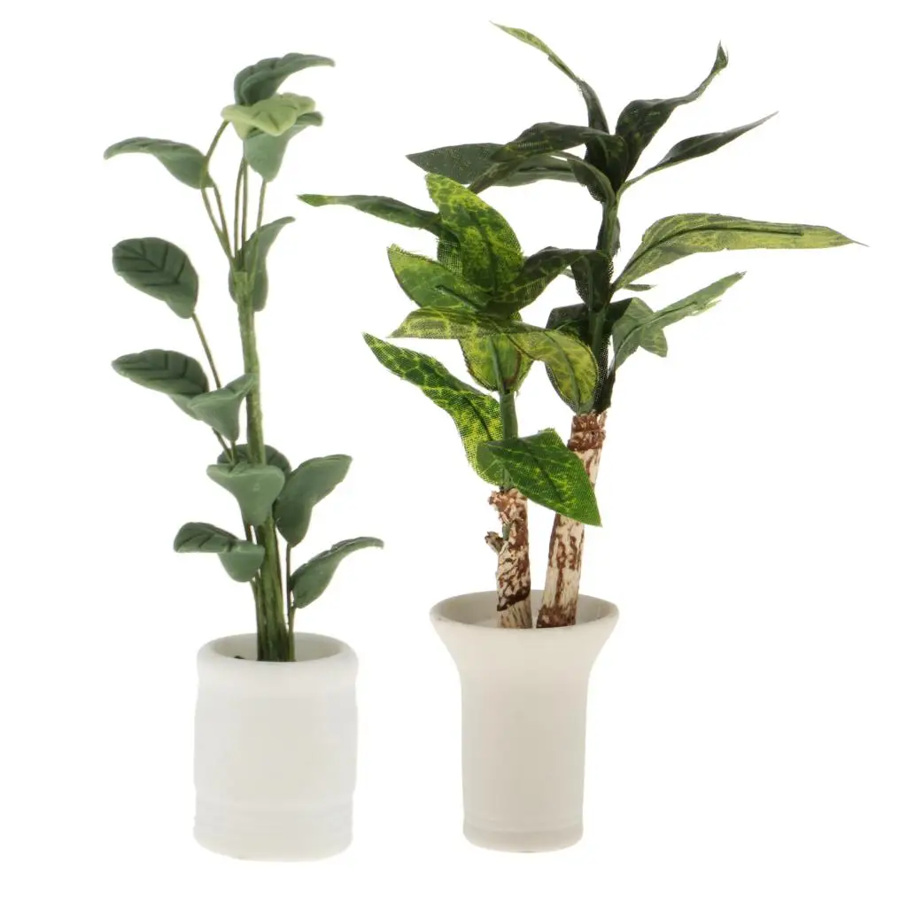 

1:12 Dollhouse Miniatures in Pot Plants Brasiletto Garden Decor Ornament