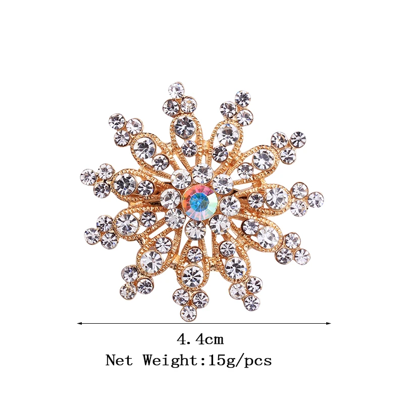 Модная брошь с блестками и роскошным золотым покрытием - украшение для офиса и трендовые аксессуары для женщин, подходящие для шарфов и в качестве подарка новинка.