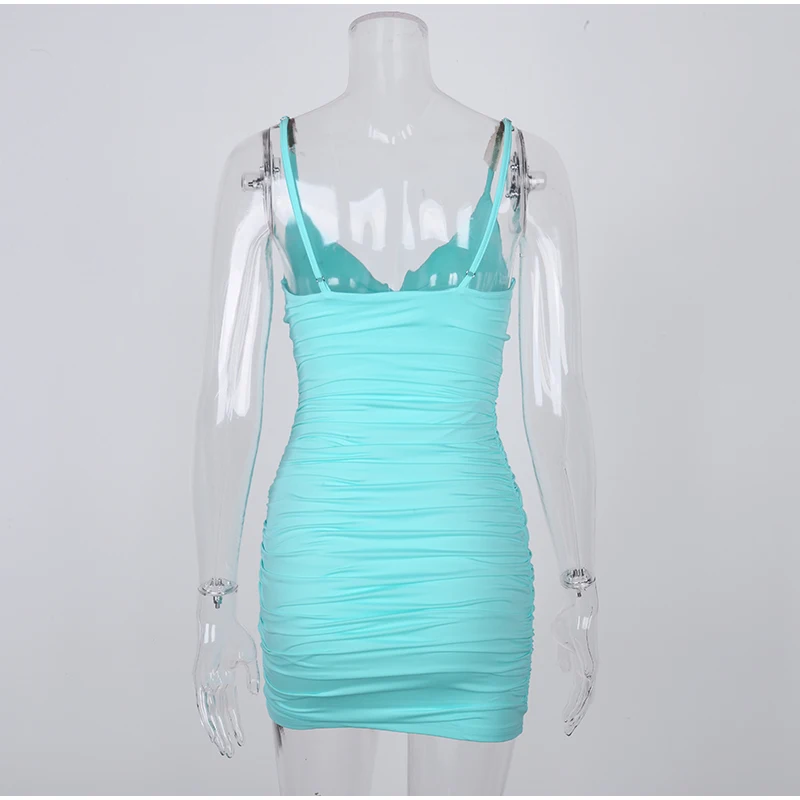 Женское двухслойное платье с рюшами Parthea эластичное облегающее вечернее