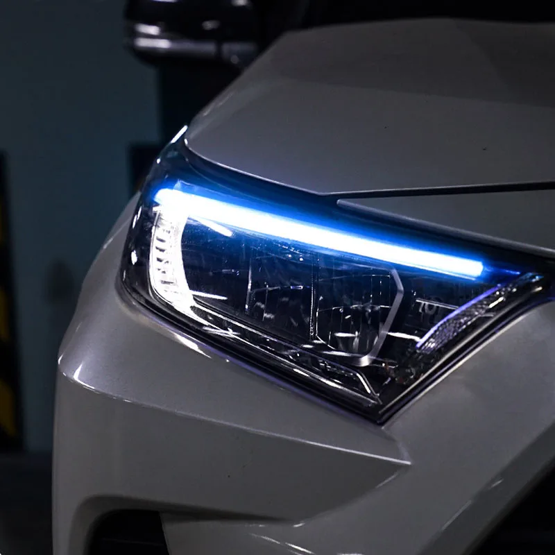 2 шт. светодиодные дневные ходовые огни указатели поворота для Toyota RAV4 RAV-4 2019 2020