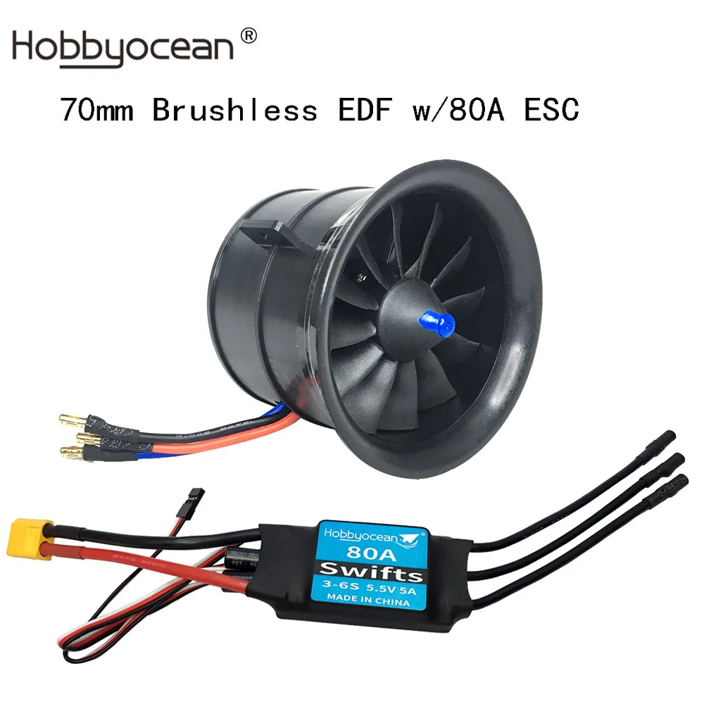 Hobbyocean EDF 70 мм 12 лезвий 4S 3300KV 6S 2300KV около 2200G тяги для Модель ру аэроплана EDF самолета Hobbyocean EDF 70 мм 12 лезвий 4S 3300KV 6S 2300KV около 2200G тяги для Модель ру аэроплана EDF самолета