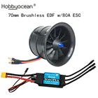 Hobbyocean EDF 70 мм 12 лезвий 4S 3300KV 6S 2300KV около 2200G тяги для Модель ру аэроплана EDF самолета