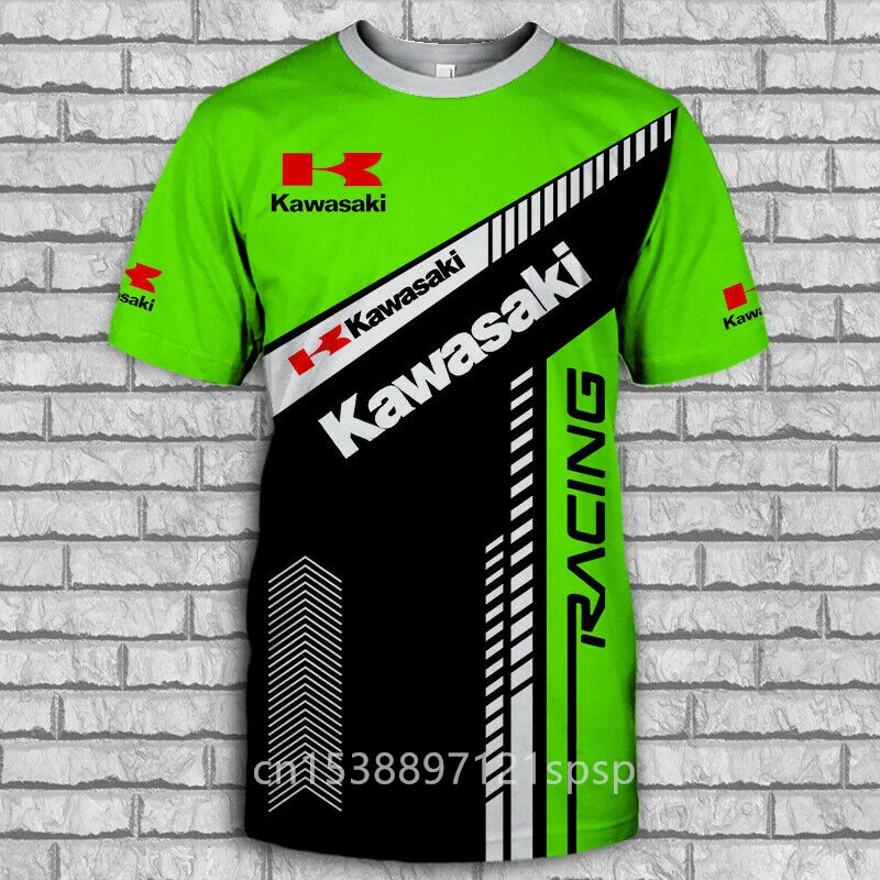 

High quality dry Kawasaki Ninja 2021 men's shirt motorcycle short sleeve round neck top T-shirt for boys