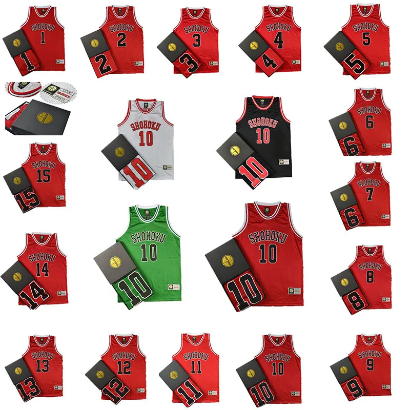 Аниме SLAM DUNK Косплей Костюм Hanamichi Sakuragi Rukawa Kaede для взрослых и детей Баскетбольная одежда Джерси