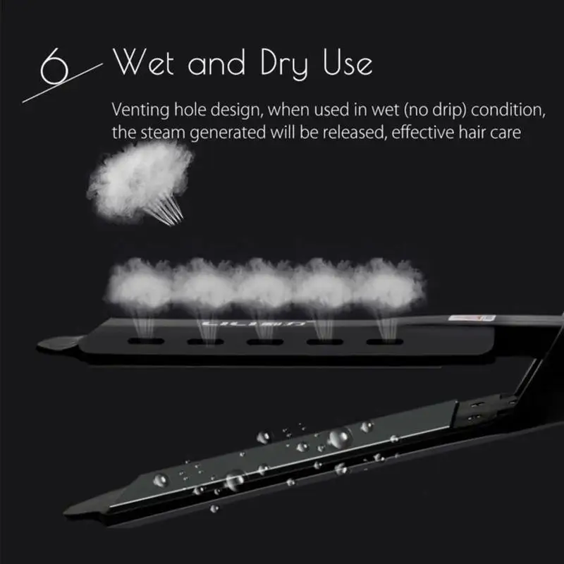 

Professional Electric Hair Straightener Straightening Hair Flat Iron Hair Straightener Iron Steam Ceramic Vapor Hair Styling