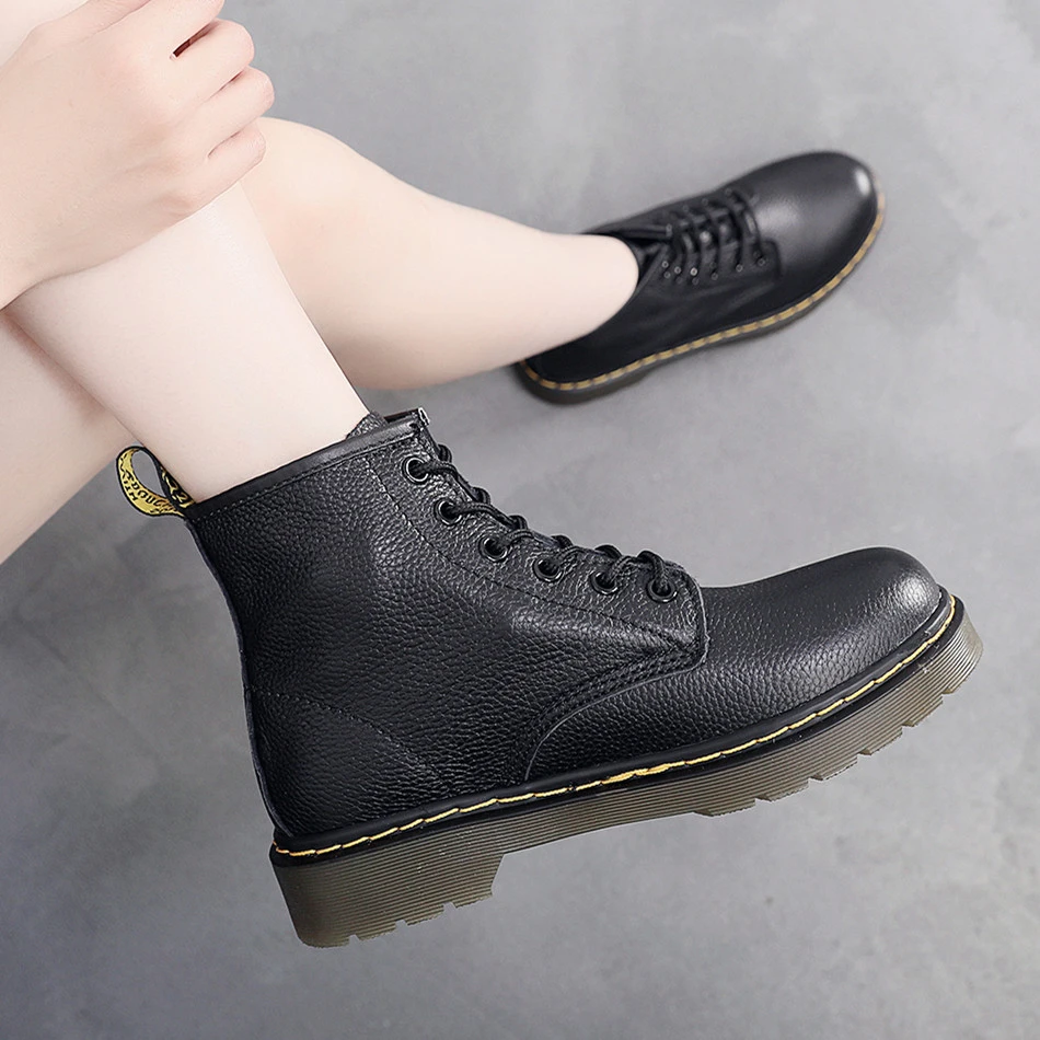 

Autumn and winter new style male Martin boots fashion casual men's shoes women's shoes female Martin boots leather couple boots