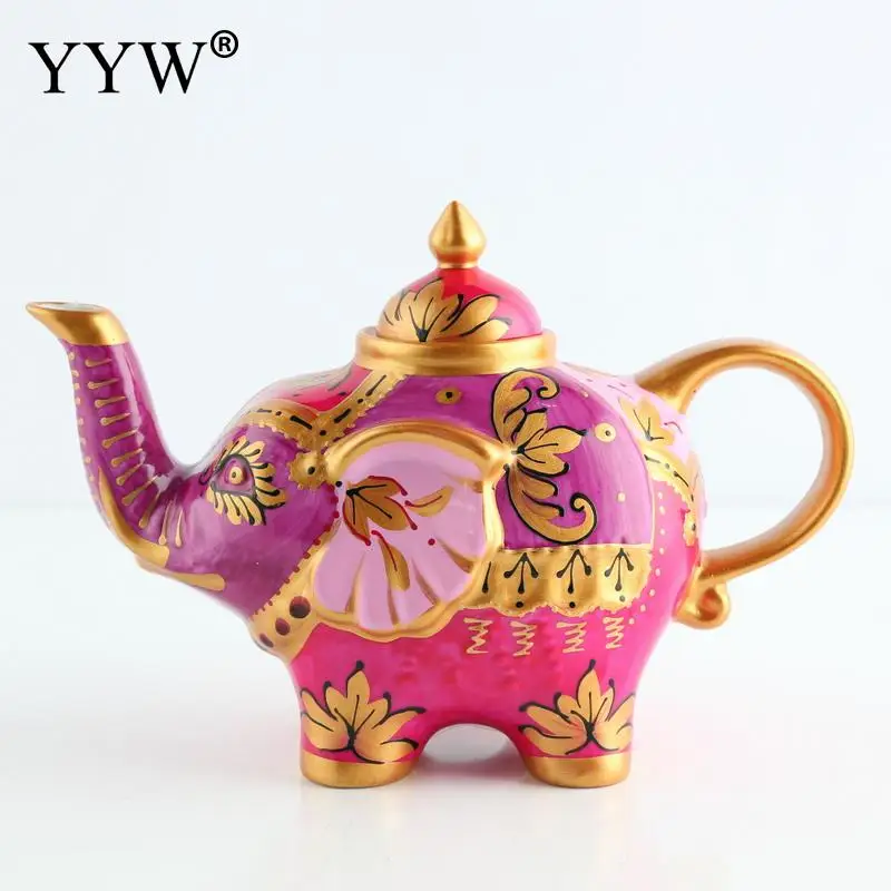 Слон Чайник в европейском стиле и из американской керамики Винтаж ручной