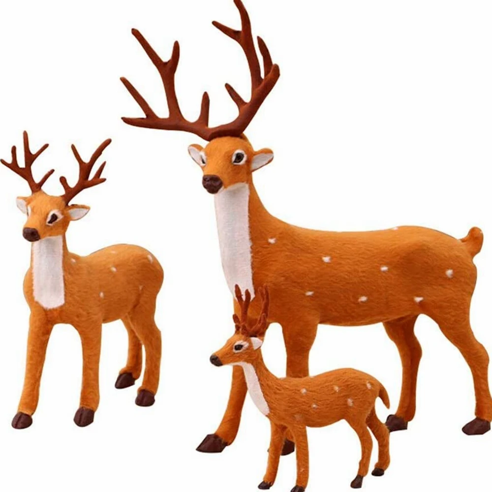

1 шт., Рождественский олень, лось, имитация оленя, рождественские украшения для дома, новогодние, рождественские подарки для детей, реквизит, ...