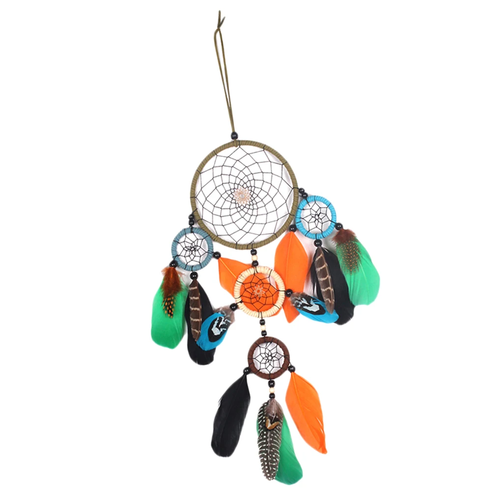 

Rainbow Dream Catchers for Bedroom - Indian Wall ing Handmade Woven Dream Catcher for Home Decor Ornament Craft Gift