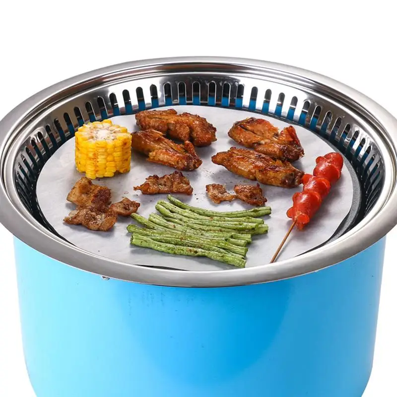 500Pcs Round Oil Paper Baking Tray Biscuit High Temperature Barbecue Silicone Steamer | Дом и сад