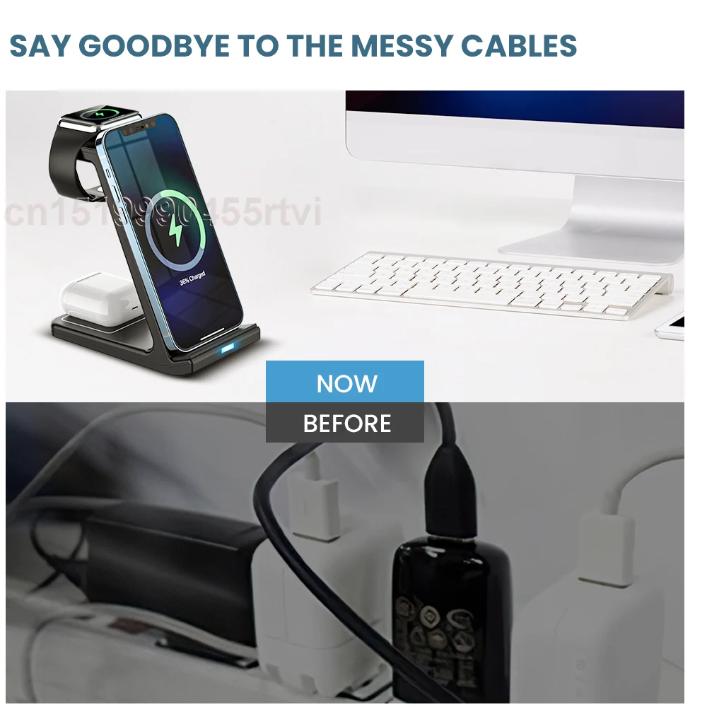 20w wireless charger stand for iphone 13 12 11 xr 8 apple watch 3 in 1 qi fast charging dock station for airpods pro iwatch 7 6 free global shipping