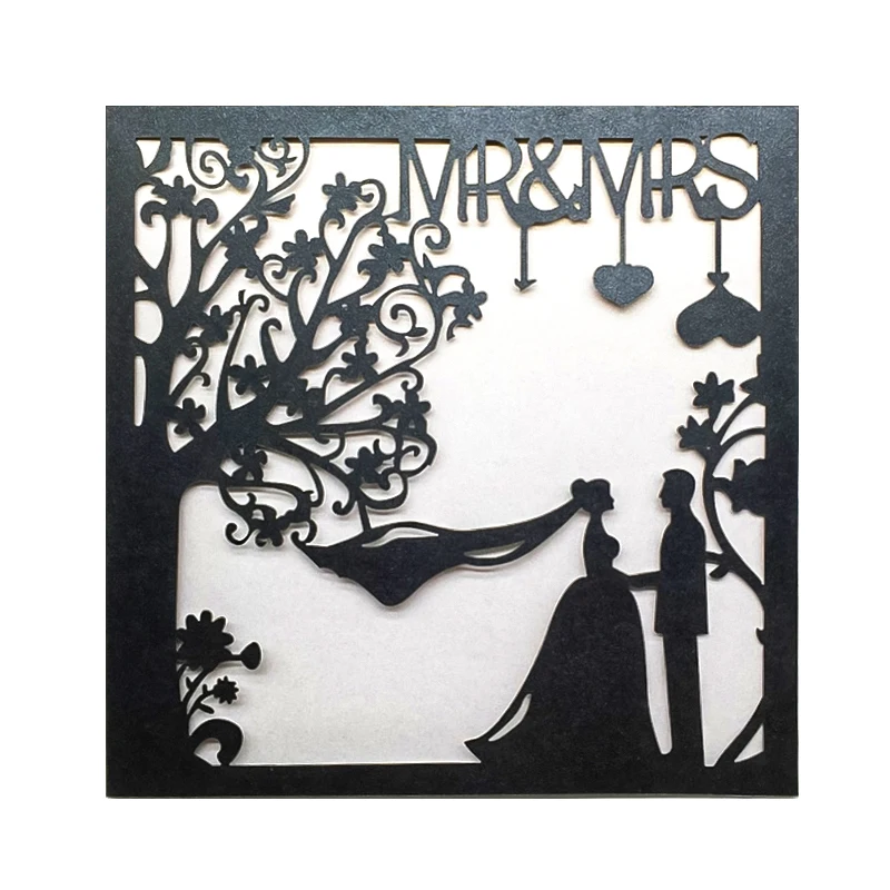 Mr. & MRS трафарет для высечки свадебных приглашений скрапбукинга украшения