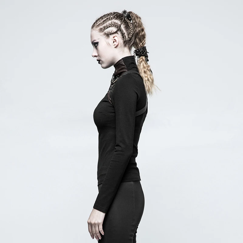 Панк рейв стимпанк анти-ремешки искусственная кожа сшивание бандаж стоячий