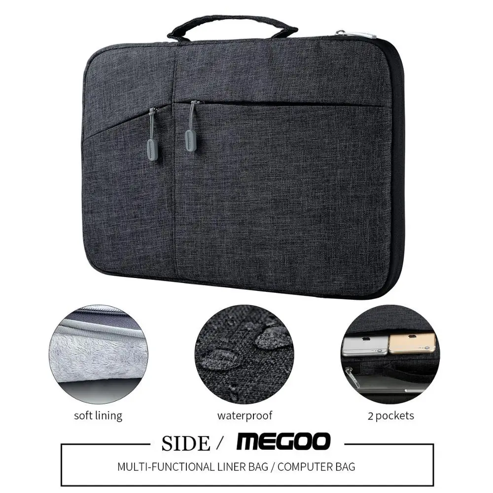 Megoo 15~ 15,6 дюймов чехол для ноутбука для microsoft Surface Book 2/Laptop 3 1", MacBook Pro 15" чехол для переноски с ручкой