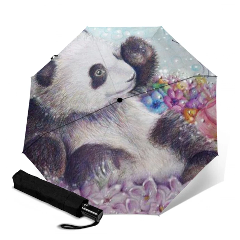 Милый женский зонт дождевые автоматические зонтики с рисунком дождя зонтик три