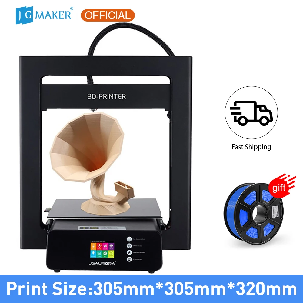 JGAURORA A5 FDM 3d принтер DIY комплект полностью металлический Высокоточный резум Печать