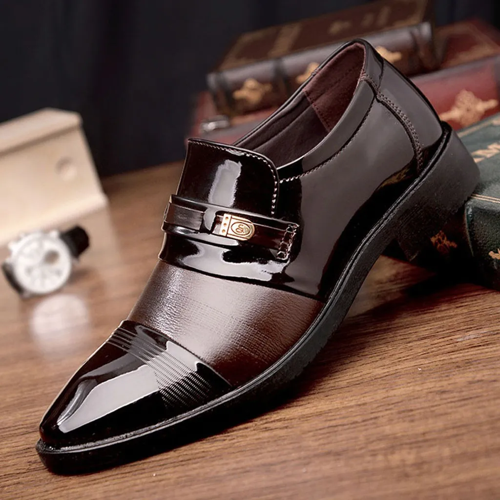 

JAYCOISIN New Fashion Men Dress Shoes High Quality Business Pu Leather Shoe Man Casual Comfortable Dressing Shoe Male Suit Shoes