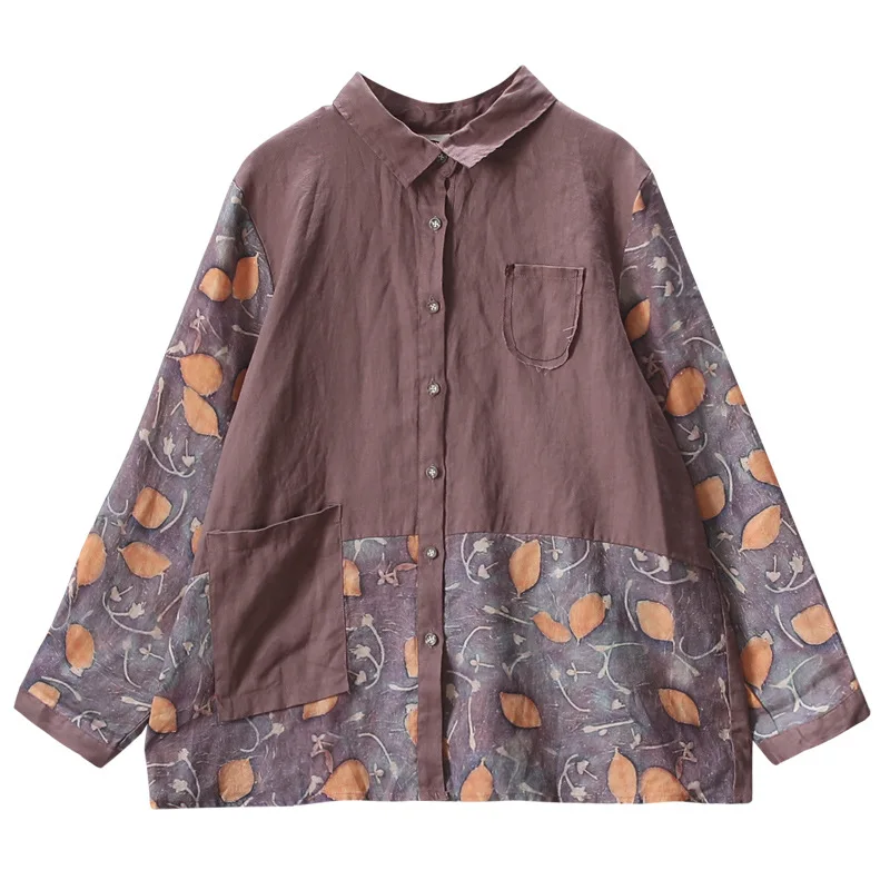 2020 Весенняя Свободная Повседневная Ретро блузка женские топы новая рубашка