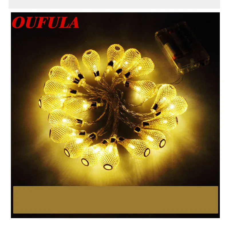OUFULA светодиодный гирлянды Рождественская елка пейзаж огни медный провод