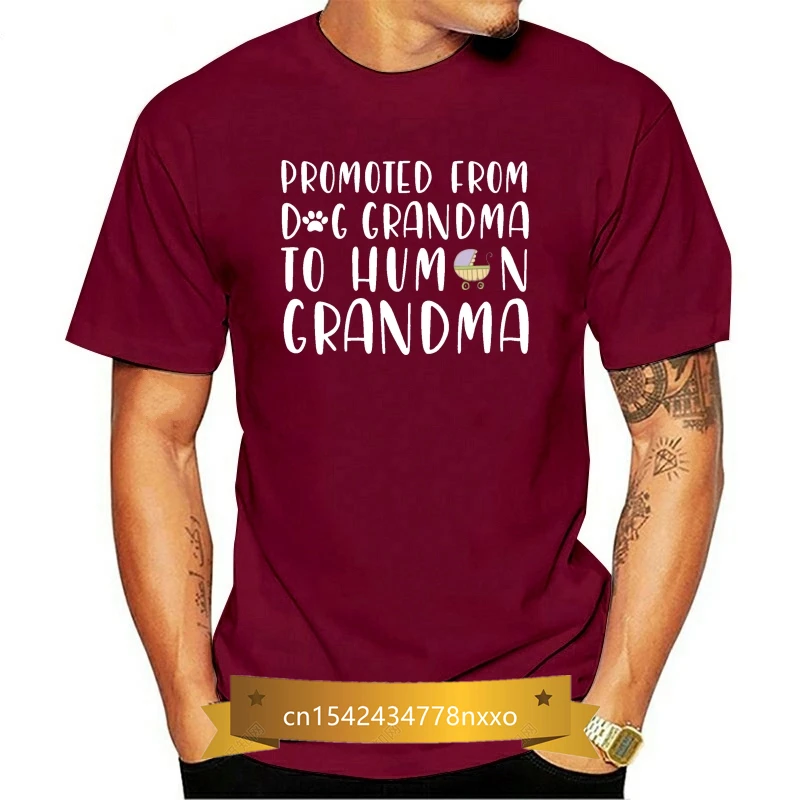 

Brand Baby Stroller Promoted From Dog Grandma To Human Grandma T-SHIRT Men Short Sleeve T-Shirt