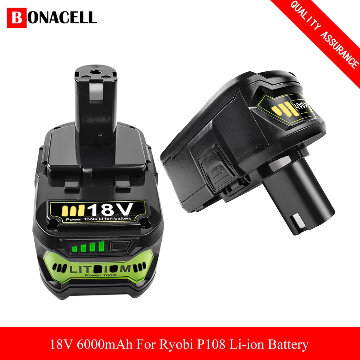 

4.0Ah P108 Battery Replacement for Ryobi 18V Lithium Battery Compatible with Ryobi 18-Volt P102 P103 P104 P105 P107 P190 P122