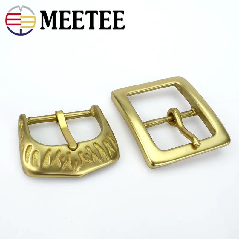 Meetee 1 шт./2 шт. 45 мм пряжки ремня из чистой меди твердая латунная пряжка головка для