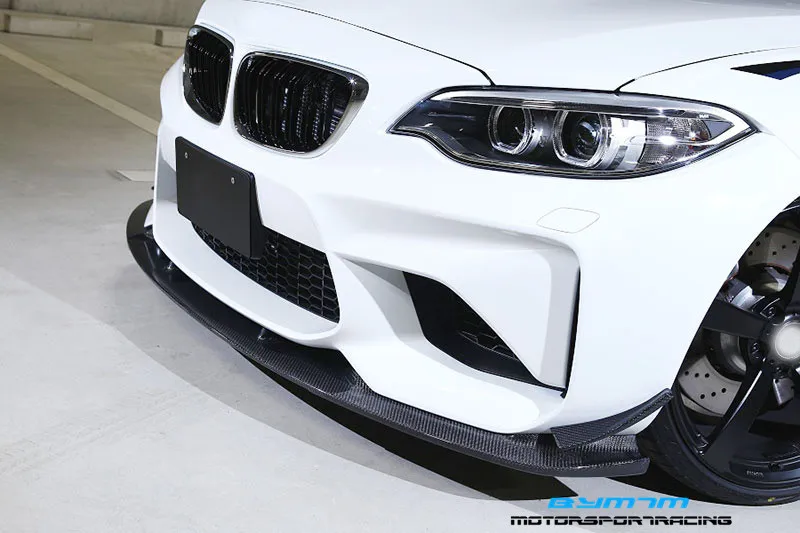 

3-D Style Carbon fiber Front Lip Spoiler Side Splitter 3pcs Fit For BMW F87 M2
