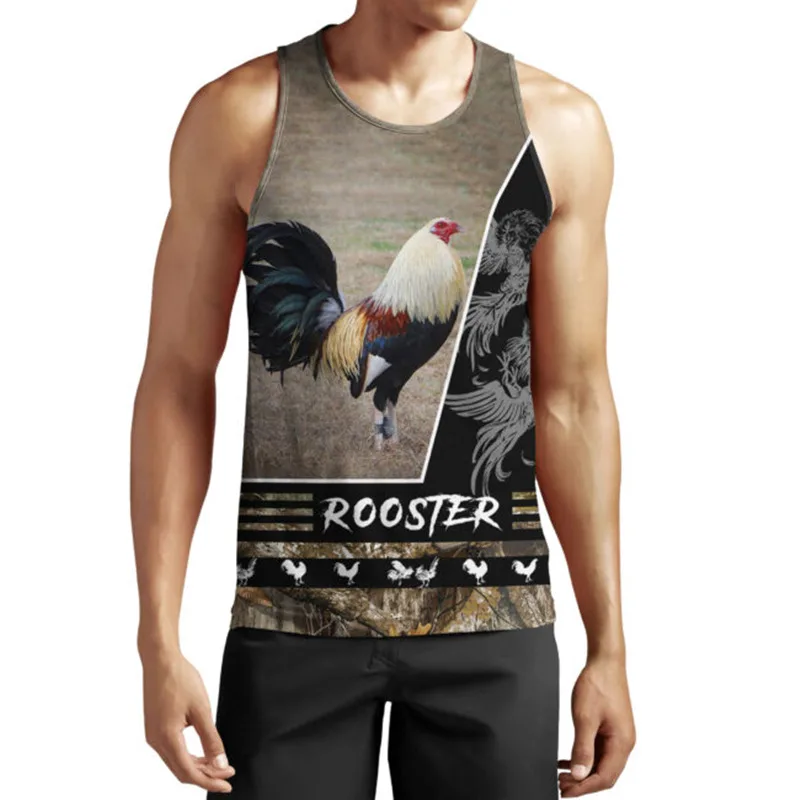 

New fashion summer men's vest animal cow 3D full print vest men and women Harajuku leisure sports vest top