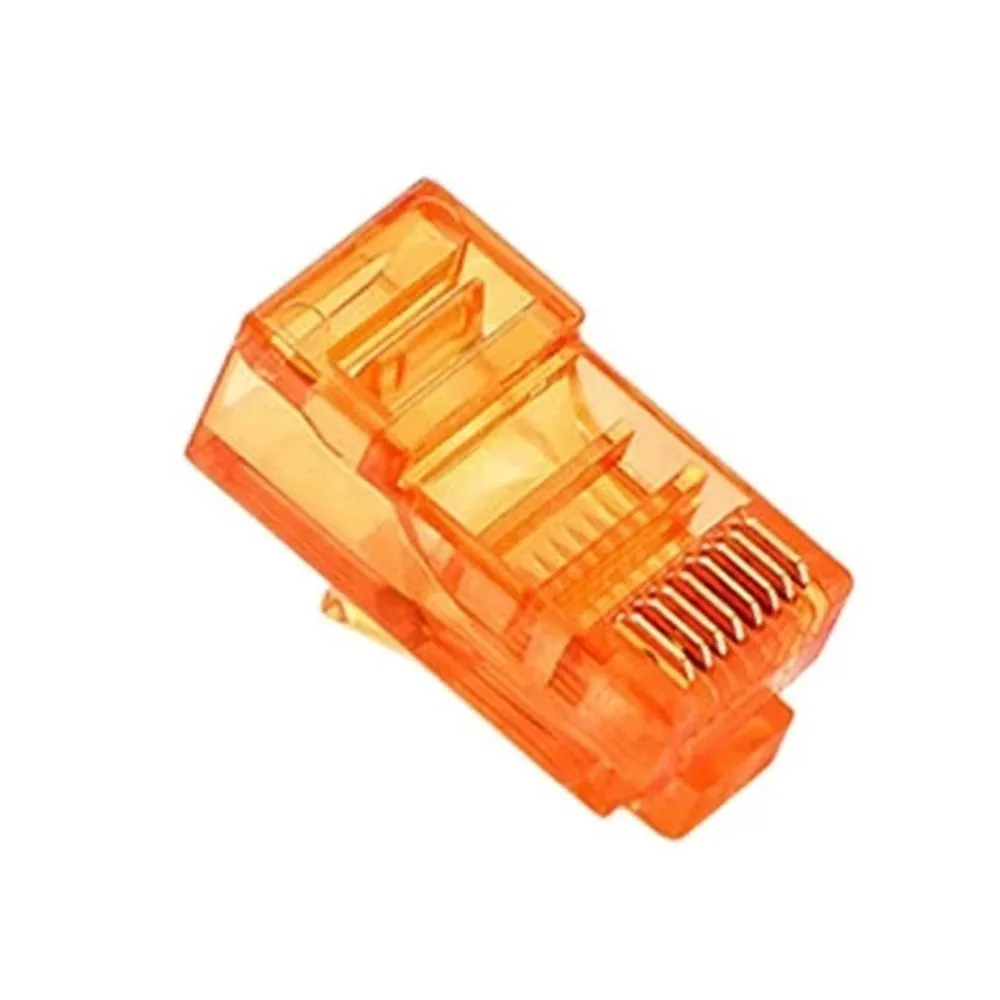 

100 Pcs Wire Connector CAT6 Multicolour Plug RJ-45 Network Cable Plug-in Wire Terminal Connector Plugs Electrical Connectors