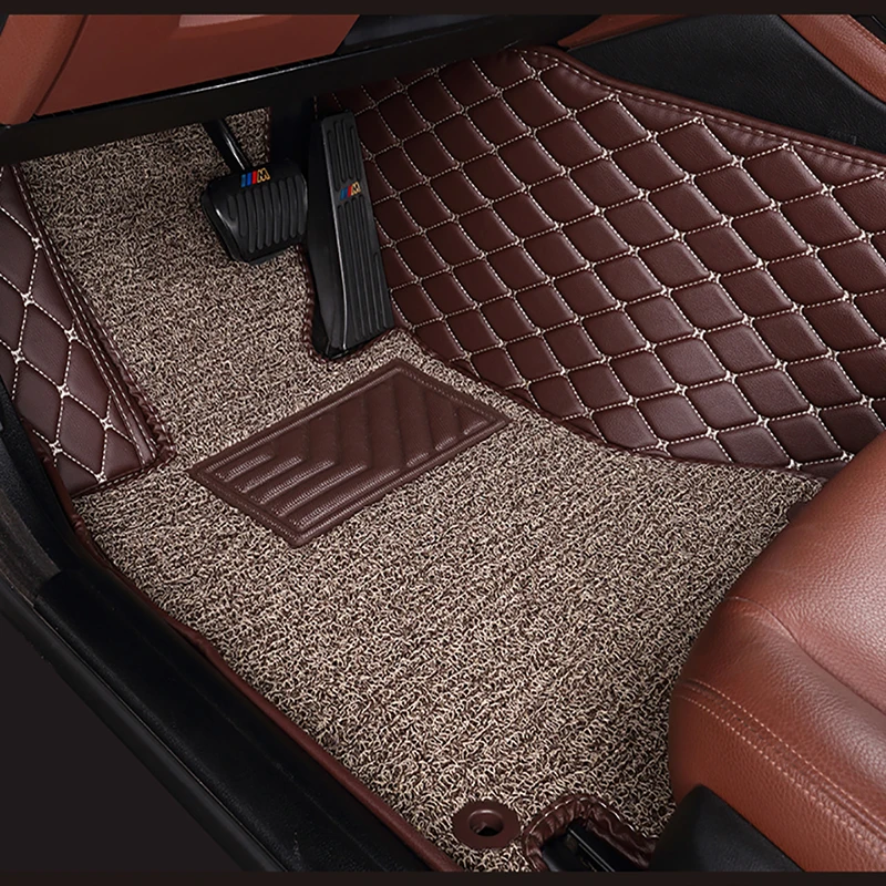 

custom Double layer car floor mats for Citroen ds5 C4 C4-Aircross C4-PICASSO C5 C6 all model auto accessories car mats 5 seat