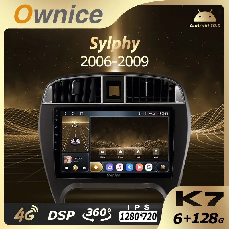 

Автомобильный мультимедийный проигрыватель Ownice для Nissan sylphy 2006 - 2009 2Din Android 10,0 радио автомобильное аудио стерео 6G + 128G 4G LTE SPDIF 360 камера