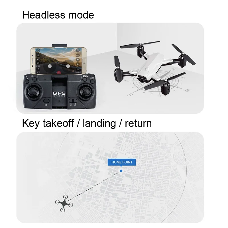 

RC Drones with 1080P/4K HD Camera 5G Wifi GPS Positioning One Key Take Off/Landing Foldable Quadcopter NSV775