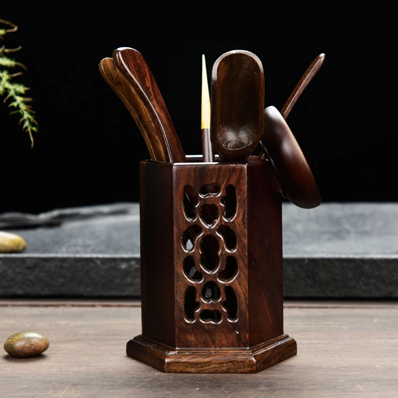 Набор чайной утвари из китайского эбенового дерева 6 шт. | Дом и сад