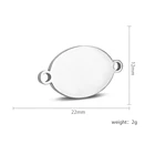 MYLONGINGCHARM Бесплатная engraving-50pcs Заказной браслет Шарм-2 отверстия овальные амулеты стальные Соединители-на заказ ваш логотип или дизайн