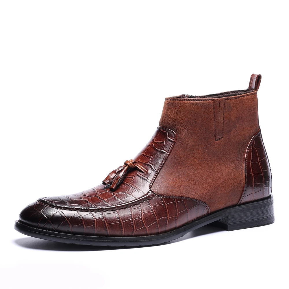 

men ankle bootscomfortable brand fashion 2020 leather boots men