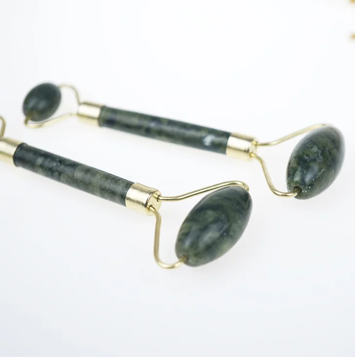 

200pcs Jade Stone Facial Massage Roller For Face Neck Natural Massager Green Guasha Scraper Set Thin Lift Tools Roller hot