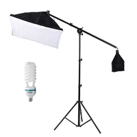 50x70cm softbox continuous lighting kit 140cm adjustable cantilever stand cross arm with sandbag for portrait fashion shooting