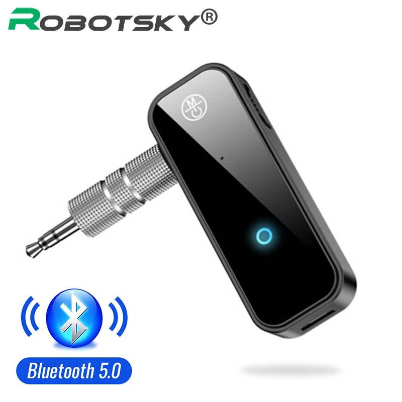 2 in 1 Bluetooth 5.0 Receiver Transmitter Adapter 3.5mm Jack For Car Speaker TV Music Audio Aux Headphone Receiver Handsfree