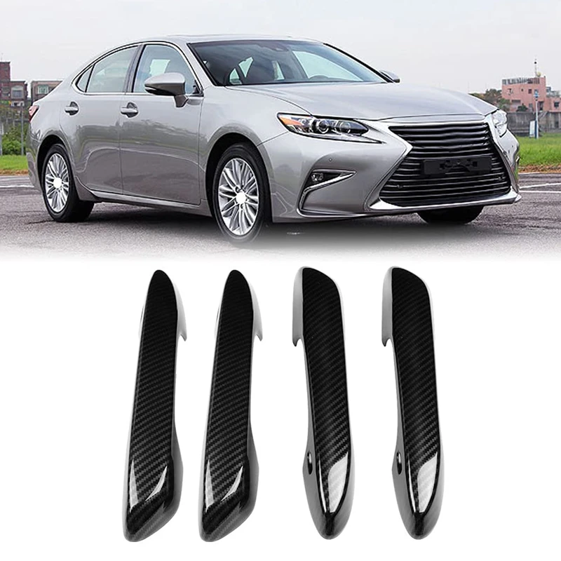 

4Pcs/Set Car ABS Carbon Look Door Handle Decor Cover Trim for Lexus ES200 2018 2019 Car Styling