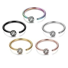 Новая мода CZ Кольцо-обруч Сексуальная носовая перегородка ложный зажим для носа простой кристалл Septums пирсинг ювелирные изделия кольцо для губ пирсинг для ушей ювелирные изделия