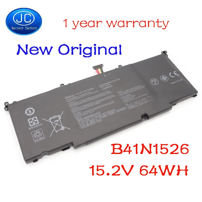 

JC New Original Laptop Battery B41N1526 For ASUS S5V FX502VD G502VMK FX502VM FX60 GL502VT GL502V GL502VM G502VT FX502VE