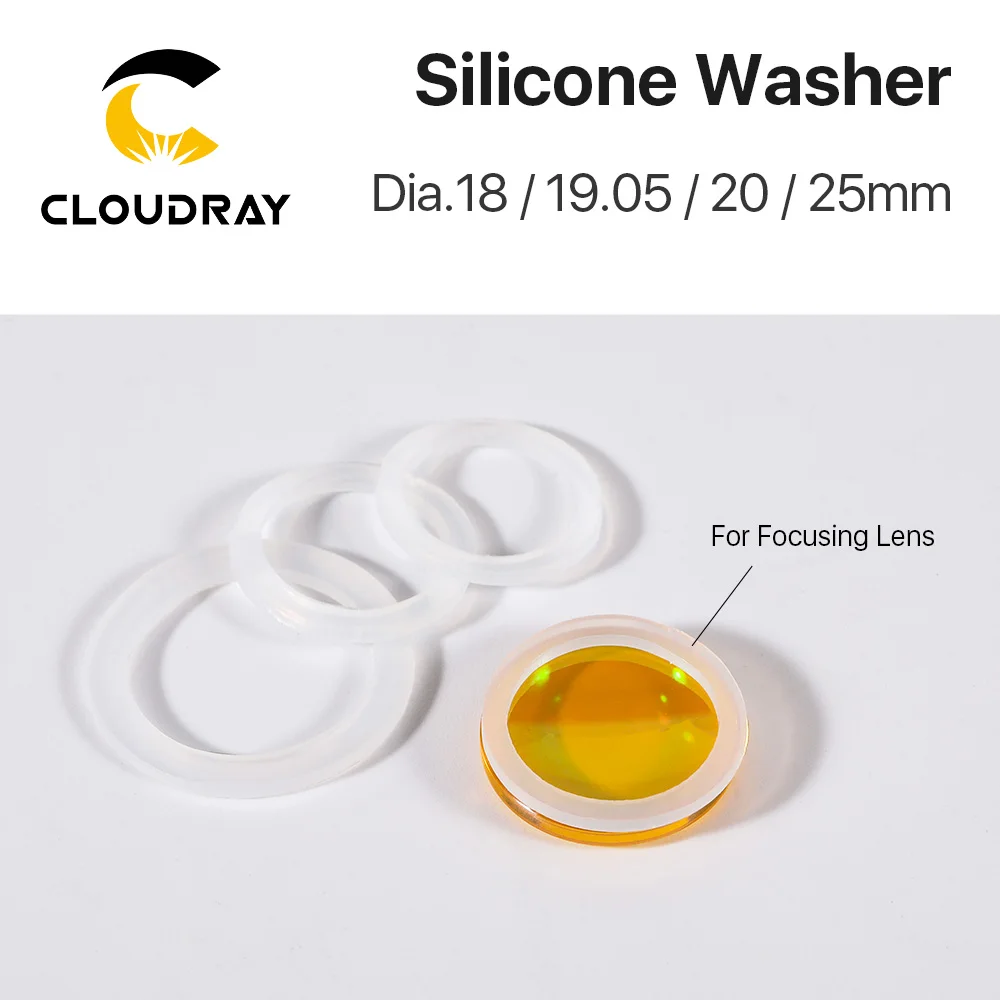 

Cloudray Silicone Washer 19.05 20 25mm for CO2 Laser Focusing Lens Mirrors